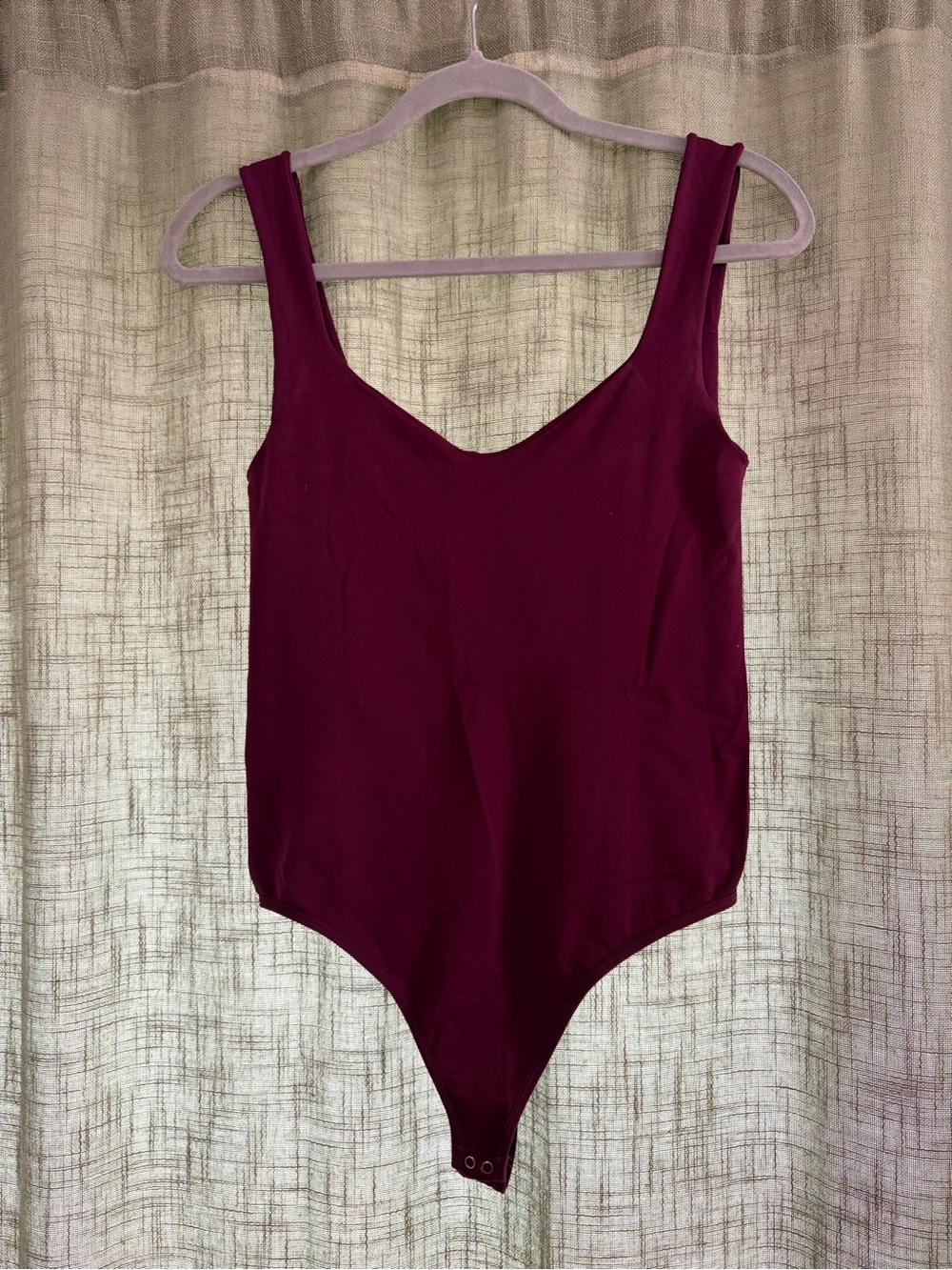 Free People Burgundy One-Piece Bodysuit